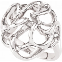 14K White Freeform Ring - 535413613P