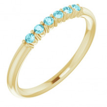 14K Yellow Blue Zircon Stackable Ring - 123288645P