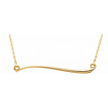 14K Yellow Freeform Bar 17.44 Necklace - 86298102P