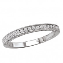 La Vie 14k White Gold Diamond Wedding Band