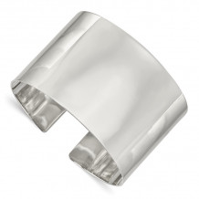 Quality Gold Sterling Silver 40mm Fancy Cuff Bangle Bracelet - QB80