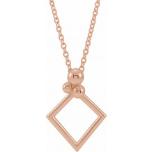 14K Rose Geometric 16-18 Necklace - 86945602P