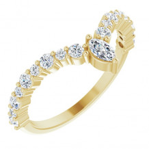 14K Yellow 1/2 CTW Diamond V Ring - 123931601P