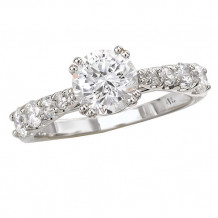 14k White Gold Semi-Mount Diamond Engagement Ring