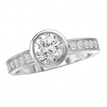 La Vie 14k White Gold Semi-Mount Diamond Engagement Ring