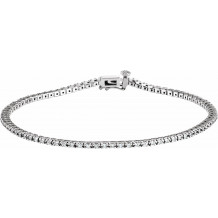 14K White 7/8 CTW Diamond Line 7 1/4 Bracelet - 6741060001P