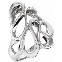 14K White 22 mm Freeform Ring - 551637281P