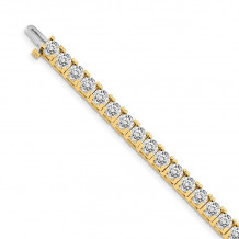 Quality Gold 14k Yellow Gold AAA Diamond Tennis Bracelet - X2048AAA