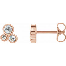 14K Rose 1/5 CTW Diamond Geometric Cluster Earrings - 86752602P