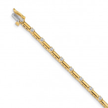 Quality Gold 14k Yellow Gold 2.4mm Diamond Tennis Bracelet - X762
