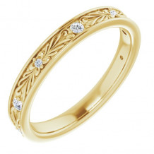 14K Yellow .07 CTW Diamond Anniversary Band - 123255601P