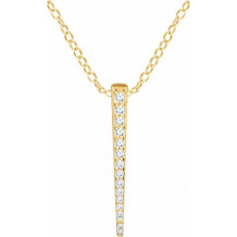 14K Yellow 1/4 CTW Diamond Graduated 16-18 Bar Necklace - 65221760000P