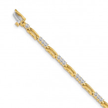 Quality Gold 14k Yellow Gold AA Diamond Tennis Bracelet - X787AA