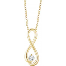 14K Yellow 1/6 CTW Diamond Infinity-Inspired 16-18 Necklace - 65272360001P