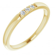 14K Yellow .06 CTW Diamond French-Set Anniversary Band - 124030604P