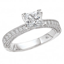 14k White Gold Semi-Mount Diamond Engagement Ring