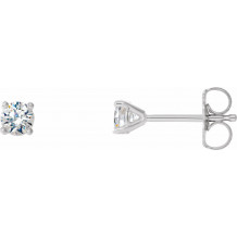 14K White 1/3 CTW Diamond 4-Prong Cocktail-Style Earrings - 297626072P
