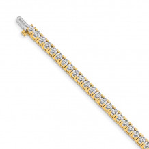 Quality Gold 14k Yellow Gold 3.25mm Diamond Tennis Bracelet - X735