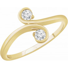 14K Yellow 1/5 CTW Diamond Two-Stone Ring - 65269860001P