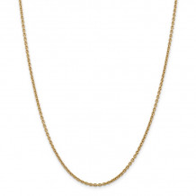 Quality Gold 14k 2.2mm Solid Polished Cable Chain Anklet - PEN139-10