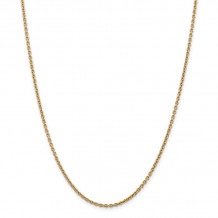 Quality Gold 14k 2.2mm Solid Polished Cable Chain Anklet - PEN139-10
