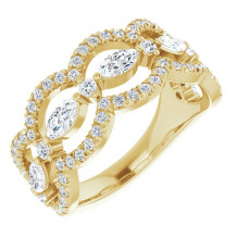 14K Yellow 1 1/3 CTW Diamond Anniversary Band - 123870601P