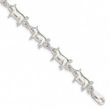 Quality Gold Sterling Silver Pig Bracelet - QA10-7