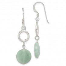 Quality Gold Sterling Silver Amazonite Dangle Earrings - QE2370