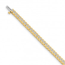 Quality Gold 14k Yellow Gold 2.5mm Diamond Tennis Bracelet - X2319