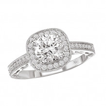 La Vie 14k White Gold Semi-Mount Diamond Engagement Ring