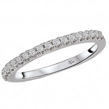 La Vie 14k White Gold Diamond Wedding Band