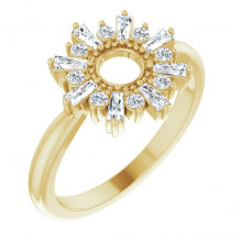 14K Yellow 3/8 CTW Diamond Circle Ring - 123751601P