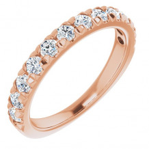 14K Rose 3/4 CTW Diamond French-Set Anniversary Band - 1238836014P