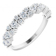 14K White 9/10 CTW Diamond Anniversary Band - 123328600P