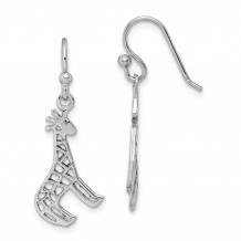 Quality Gold Sterling Silver Rhodium-plated Giraffe Dangle Earrings - QE14957