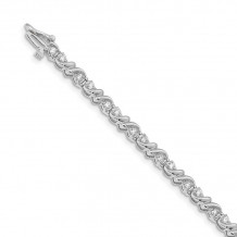 Quality Gold 14k White Gold AAA Diamond Tennis Bracelet - X816WAAA