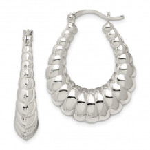 Quality Gold Sterling Silver Classic Hoop Earrings - QE547