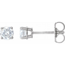 14K White 3/4 CTW Diamond Earrings - 187460061P