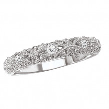 La Vie 14k White Gold Diamond Wedding Band