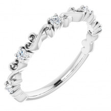 14K White 1/6 CTW Diamond Sculptural-Inspired Anniversary Band - 123423600P