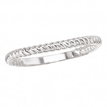 14k White Gold Complete Rope Wedding Band