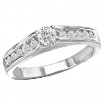 14k White Gold Classic Diamond Engagement Ring