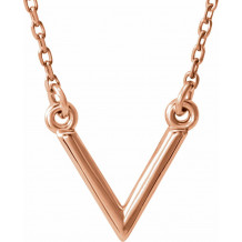 14K Rose V 16.5 Necklace - 863211003P