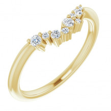 14K Yellow  1/8 CTW Diamond Matching Band - 124036613P