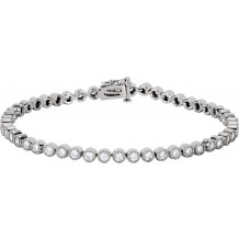 14K White 2 CTW Diamond Line 7.25 Bracelet - 65126060001P