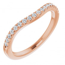 14K Rose 1/4 CTW Diamond French-Set Matching Band - 123951622P