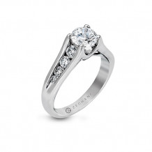 Zeghani Graduated Channel Set Diamond Engagement Ring