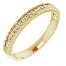 14K Yellow 1 mm Round 1/10 CTW Diamond Anniversary Band - 12297960009P