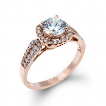 Zeghani 14k Rose Gold Diamond Engagement Ring