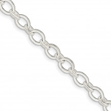 Quality Gold Sterling Silver 6.5inch Fancy Link Bracelet - QH214-6.5
